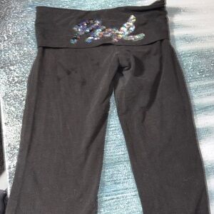 Victoria's Secret Black Sequin Kids Leggings